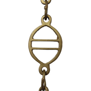 Brass Designer Chandelier Chain, Various Finishes, Antique Brass, W50
