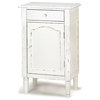 Graceful Antiqued Cabinet, White