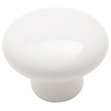 Amerock Knob 1-1/4" Ceramic White