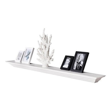 Corona Crown Molding Floating Wall Shelf, White, 60"