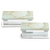 Two's Company Set of 2 Amazonite Boxes (Includes 2 Sizes)