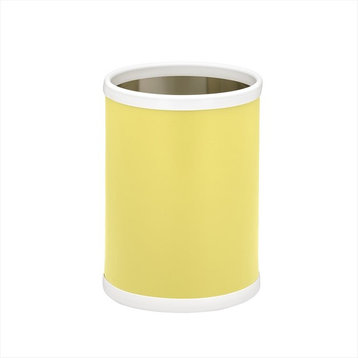 Kraftware Round Wastebasket, Light Yellow