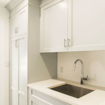 Custom White Laundry Room in New Jersey.