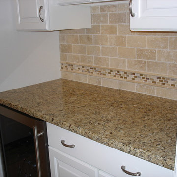 Cabinet Installation, Tile Backsplash, Granite Countertop