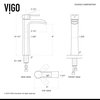 VIGO Rectangular Turquoise Water Glass Vessel Bathroom Sink and Niko Faucet Set