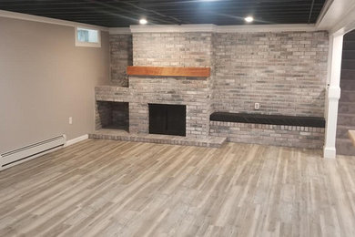 Transitional living room photo in Miami