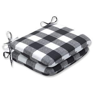 plaid outdoor chair cushions