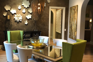 Transitional dining room photo in Dallas