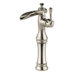 Delta Cassidy Single Hole - Single Handle Channel Spout w/ Riser - Bathroom Sink Faucets