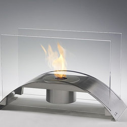 Eco-Feu Majesty Stainless Steel Biofuel Fireplace - Indoor Fireplaces