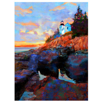 Lisa Sofia Robinson "Bass Harbor Head Lighthouse" Art Print, 9"x12"