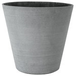 blomus - Coluna Flower Pot, 12"x13" - House your beloved blooms in a cool flower pot doesn't steal all the attention. The Coluna Flower Pot is made of polystone in a gray finish, making it a flower pot that can seamlessly blend into a number of garden styles.
