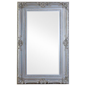 Rococo 58"x94" Silver Leaf Floor Mirror