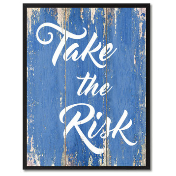 Take The Risk Inspirational, Canvas, Picture Frame, 22"X29"