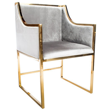 Erin Gold Dining Chairs, Set of 2