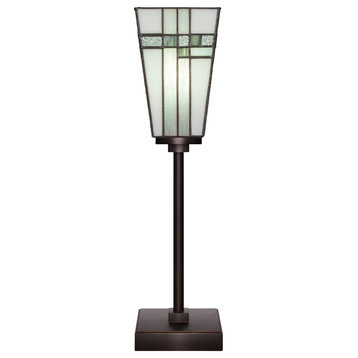 Luna 1-Light Table Lamp, Dark Granite/New Deco Art