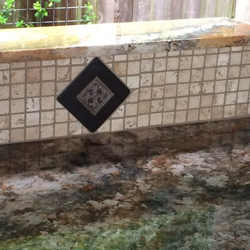 Houston outdoor kitchen goes Mediterranean-modern