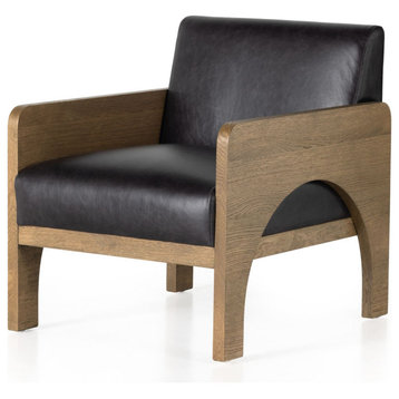 Jeanne Sonoma Black Leather Chair