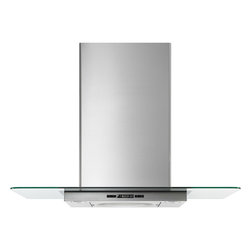 Jenn-Air 36" Glass Collection Wall Mount Canopy Hood, Stainless/blk | JXW5036WS - Range Hoods And Vents