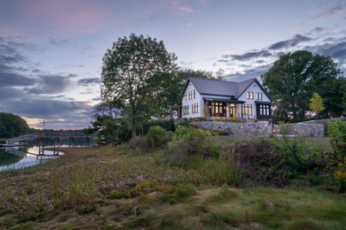 Transitional exterior home idea in Boston