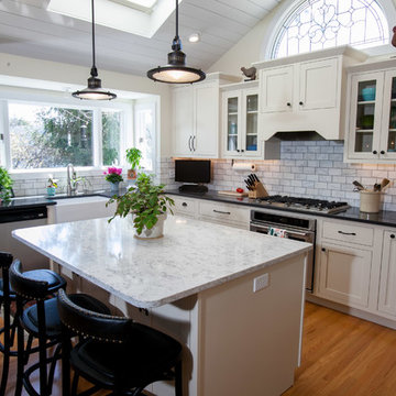 Great Vaulted Ceiling White Kitchen