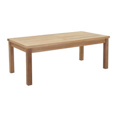 Marina Outdoor Patio Teak Rectangle Coffee Table, Natural