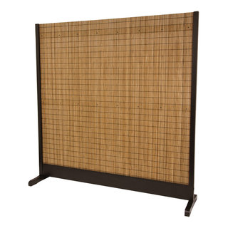 6 Cardboard Room Divider 6 Panel Brown - Oriental Furniture