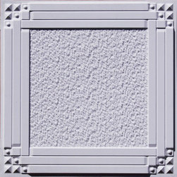 209 White Matte Faux Tin Ceiling Tiles 24x24 - Deco Corners - Ceiling Tile