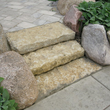 Stone Steps with Boulder Edge