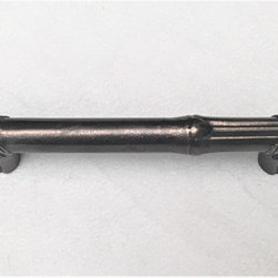 D'ARTEFAX - DHP108 Bamboo With Angled Ends Pull, Bronze - Cabinet And Drawer Handle Pulls