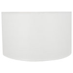 Aspen Creative Corporation - Aspen Creative 58326 Drum Shape UNO Lamp Shade Off White (17" x 17" x 10") - Aspen Creative is dedicated to offering a wide assortment of attractive and well-priced portable lamps, kitchen pendants, vanity wall fixtures, outdoor lighting fixtures, lamp shades, and lamp accessories. We have in-house designers that follow current trends and develop cool new products to meet those trends. Product Detail