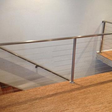 Stainless Steel Cable Railing - Rectangle Tube Top with Square Posts