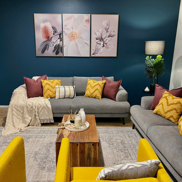 Yellow and grey living
