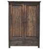 Frederick Linen Closet/Armoire, Antique Brown, 52x22x80