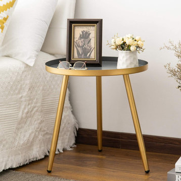 Round Side Table, Metal End Table