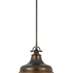 Quoizel Lighting - Emery 1-Light Pendant, Palladian Bronze, 14"x14"x12" - This metal-shaded fixture is an elegant nod to the past. The classic Americana styling adds a nostalgic flair to your home. When hung over a kitchen island or dinette table it provides ample lighting for all your daily tasks. It includes a light diffuser and is available in two fabulous finishes.
