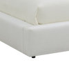 Luxe Upholstered Queen Bed, White