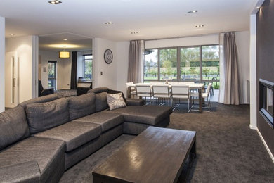 Contemporary family room in Christchurch.