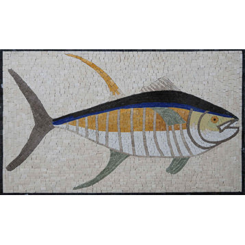 Mosaic Fish Artwork - Grumpy the Fish