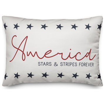 America Stars And Stripes Forever 14x20 Throw Pillow