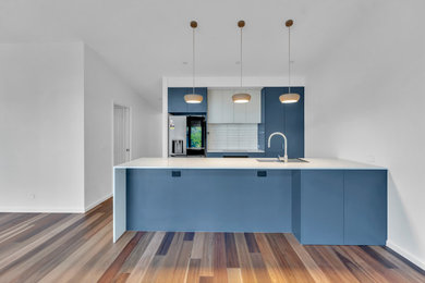 Example of a minimalist kitchen design in Melbourne