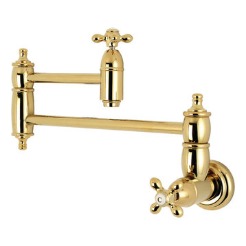 Kingston Brass Pot Filler Faucets With Polished Brass Finish KS3102AX