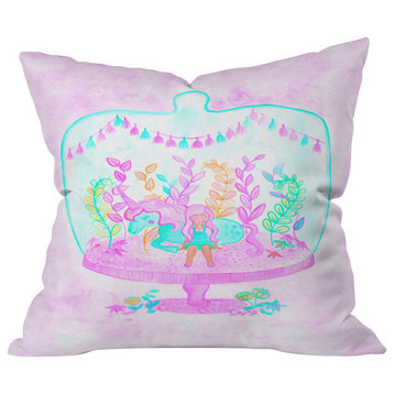 Deny Designs Dash And Ash Unicorn Hideaway Outdoor Throw Pillow