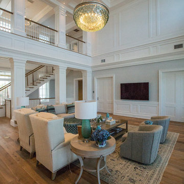 Wood Wall Panels, Columns, and Tongue & Groove Box Beam Ceiling