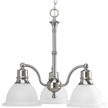 Madison 3-Light Reversible Chandelier, Brushed Nickel and Etched