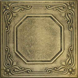 R 32 Styrofoam Ceiling Tile 20x20 - Antique Brass - Ceiling Tile