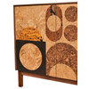 Modern Sideboard, Cork And Walnut, Circles by  Iannone