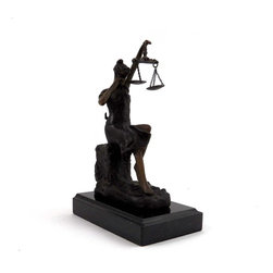 Crying Lady Justice Sculpture - Sculptures