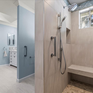 Beachy Blue: San Jose Master Bathroom Remodel