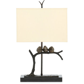 Sparrow Table Lamp, Bronze, Black
